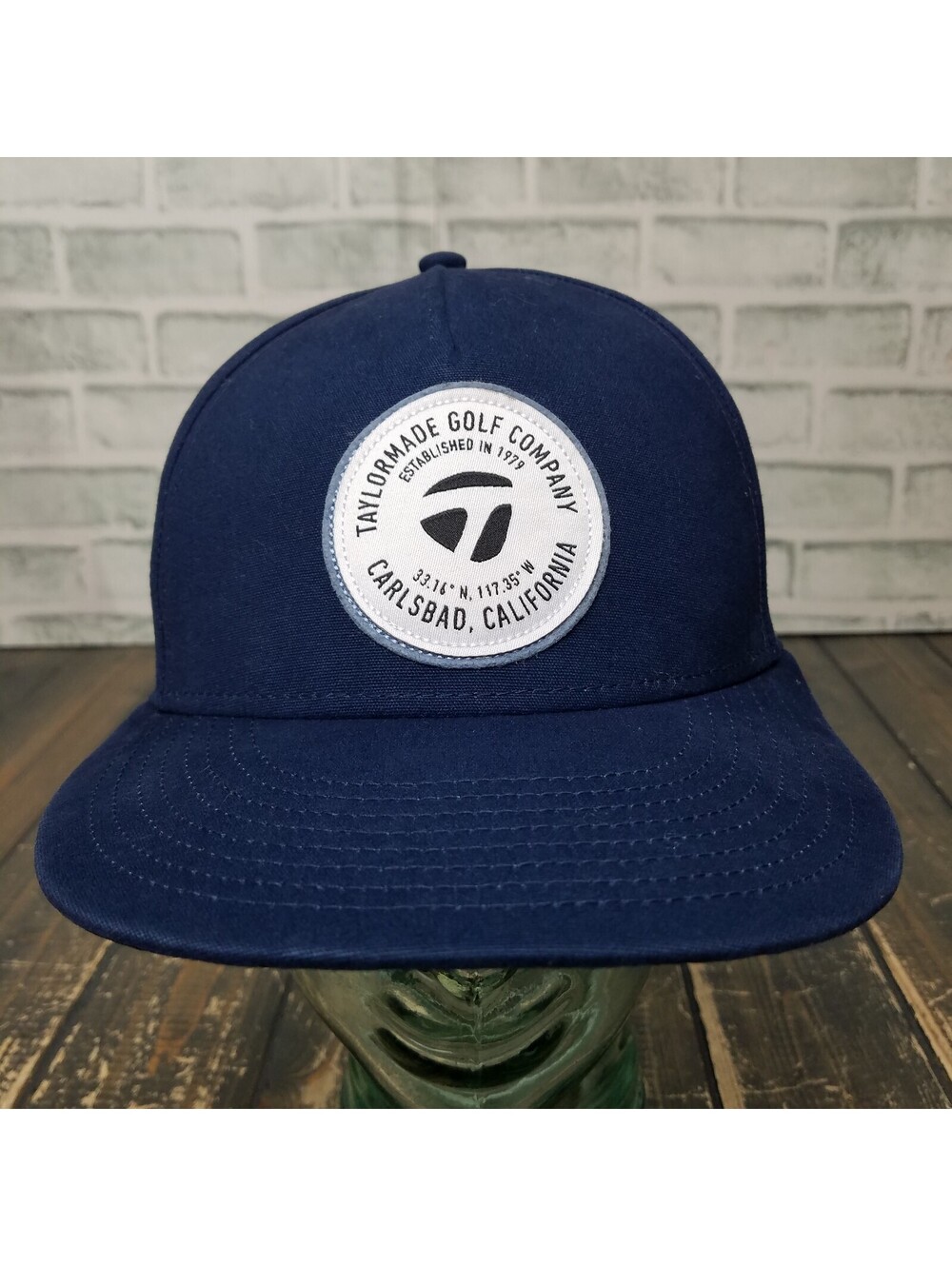 Taylormade Golf Men's One Size Snapback Cap Navy Blue California Patch Logo Hat